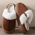 thumbnail image 3 of Zapatillas de algodón populares para hombres y mujeres, zapatillas de algodón para parejas, zapatillas peludas cálidas para interiores de otoño e invierno, 3 of 5