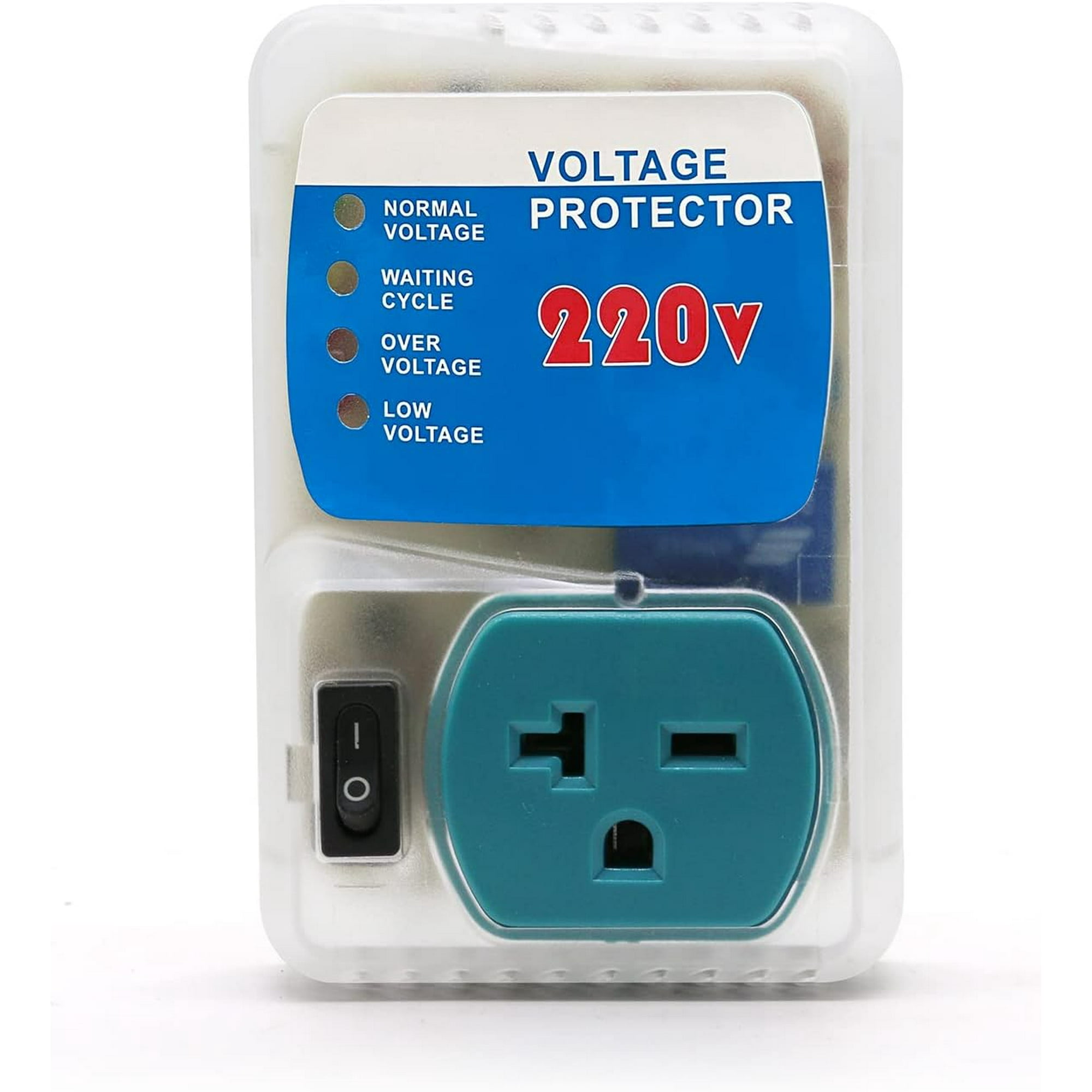 [ETL Listed] Electronic Surge Protector for Home Appliance,Voltage Protector Suit for Refrigerators and Freezers, Voltage Brownout Outlet 120V 15A,1800Watts(1 Pack),220V-1-blue, Surge Protection,1