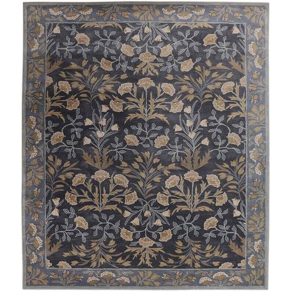 ALEF HOME Art Deco Tufted Multicolor Area Rug, 5x8 ft, Quick Dry