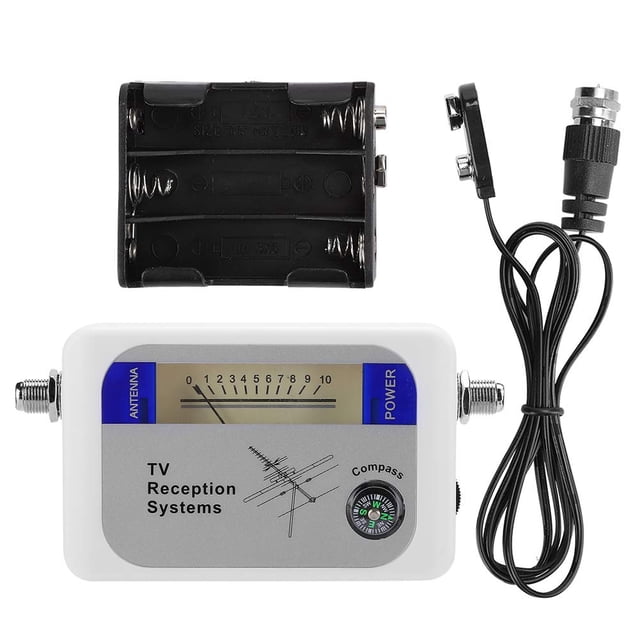 Satellite Signal Meter,Satellite Finder TV Digital Signal Strength Meter with Battery Charger,Sensitive Satellite Signal Finder Satellite Signal Meter Satellite Finder for TV Television