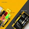 thumbnail image 2 of Yuarrent Caja de pesca, caja de almacenamiento para cebo, accesorios para señuelos, compartimentos dobles, equipo de herramientas, suministro Pescar Pequeño Amarillo, 2 of 6