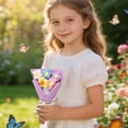 thumbnail image 6 of SSNTSY 6.6" Crochet Flower Bouquet Knitted Artificial Flower Bouquet Small Crochet Flower for Valentines Birthday Wedding Mother's Day, 6 of 8