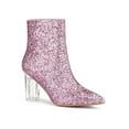 thumbnail image 1 of Unique Bargains Bottines à Paillettes à Talon Bloc Transparent pour Femmes, 1 of 8