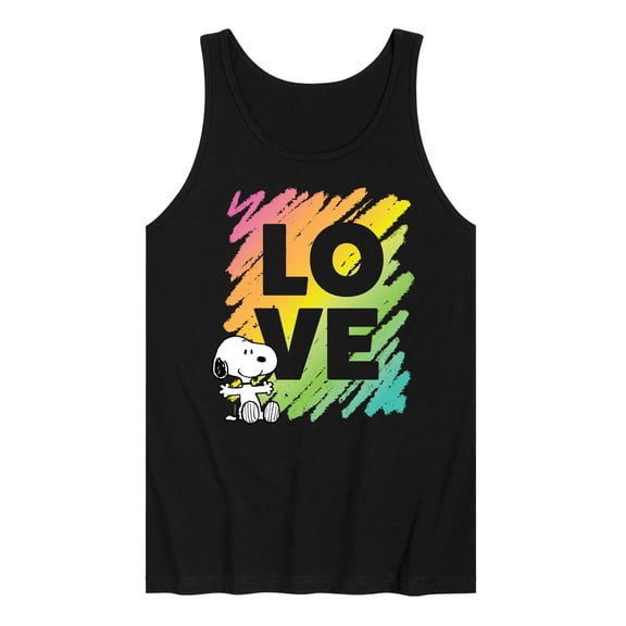 Peanuts - Rainbow Love Scribble - Men's Jersey Tank Top