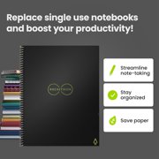Rocketbook Everlast Digital Reusable Notebook - Black - Letter Size Eco-friendly Notebook (8.5 x 11) - 32 Dot-Grid Pages - Includes 1 Pen and Microfiber Cloth