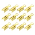 thumbnail image 1 of 400 Pcs Fold Over Cord Ends, 10.2x2.5mm Ribbon Crimp Ends Cap, Clasp Tips for Leather Craft Making Diy (Gold), 1 of 6