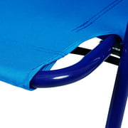 Copa Backpack Single Position Folding Aluminum Beach Lounge Chair Straps, Blue