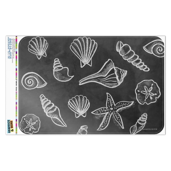 Seashells Chalkboard Style Home Business Office Sign