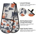 thumbnail image 2 of Yayeee Double Oven Mitt Kitchen Heat Resistant Baking 35" x7" Quilted Glove, Blue Snow Houses, 2 of 6