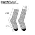 thumbnail image 2 of Rocae GlitterSilver for Girls Boys Crew Socks,Children's Socks, Kids Socks, Toddler Socks: Daily Wear with Kids School Uniform, 2 of 5