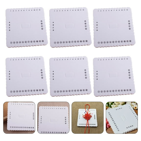Raindrops DIY Bracelet Loom for Knitting EVA Square Braiding Board 6pcs Set