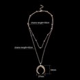 thumbnail image 2 of Collier Multicouche avec Pendentif à double angle pour Femmes et Filles, 2 of 5