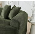 thumbnail image 5 of Newest Modern Cloud 4-Seater Sectional Curved Sofa, Minimalist Compression Living Room Couch, No Assembly Needed, Chenille, Green, 5 of 8