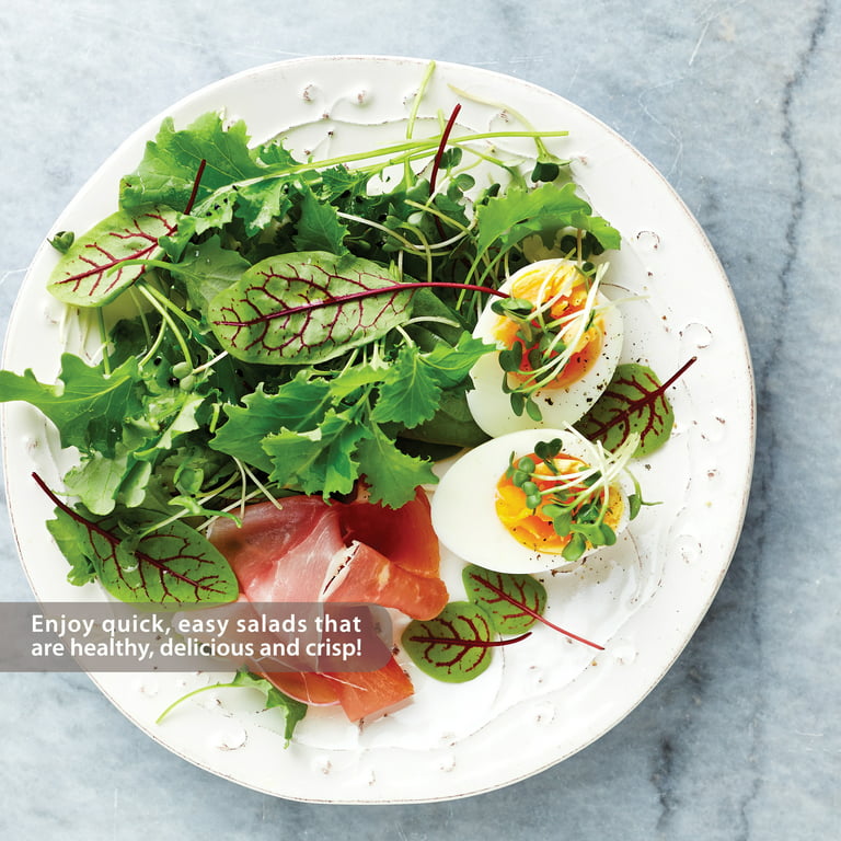 Green & White Salad Spinner ELLE Gourmet - Trissworld