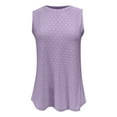 thumbnail image 4 of Nnhblu Purple Tank Tops for Women Sleeveless Eyelet High Neck Tank Tops Summer Cute Top Loose Loose Tank Tops Shirts M, 4 of 7