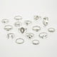 thumbnail image 3 of Azul 15pcs/Set Por encima de la pila Anillos Set Vintage Mujeres Bohemia Anillos de Plata Anillos, 3 of 8
