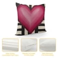 thumbnail image 4 of COMIO  Valentine's Day Pink Love Heart Decorative Throw Pillow Covers, Black White Buffalo Plaid Check Stripes Porch Outdoor Home Decor, Anniversary Wedding Farmhouse Cushion Case, 4 of 5