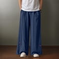 thumbnail image 2 of XDZJLR Mens Pants Casual Spring Plus Size Long Straight Soft Loose Fashion Leisure Wide Leg Pant, 2 of 4