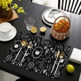 thumbnail image 4 of Occult Halloween Pattern Summer Placemats Table Placemats Set Of 4-Linen Kitchen Washable Placemats Table Mats 11.8"x17.7" Non-Slip Heat Resistant, 4 of 6