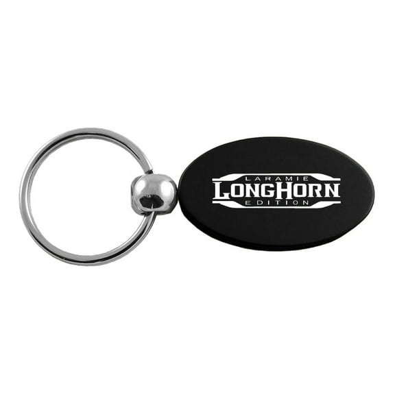 Dodge Longhorn Laramie Oval Key Ring (Black)