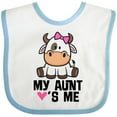 thumbnail image 3 of Inktastic My Aunt Loves Me Girl Cow Girls Baby Bib, 3 of 4