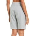 thumbnail image 2 of BALEAF Women's Bermuda Shorts Cotton Long Shorts with Pockets Light Gray XS, 2 of 7
