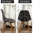 thumbnail image 3 of Shell Chair Covers Printed,Mid Century Modern Stretch Chair Slipcover Removable Washable Non-slip Soft Spandex Armless Chair Protector for Living Room Bedroom Kitchen-8 Pcs-D, 3 of 8