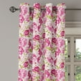 thumbnail image 2 of Ambesonne Flower Grommet Curtain, Peonies and Leaf Floral, 50" x 120", Pink White Olive Green, 2 of 6
