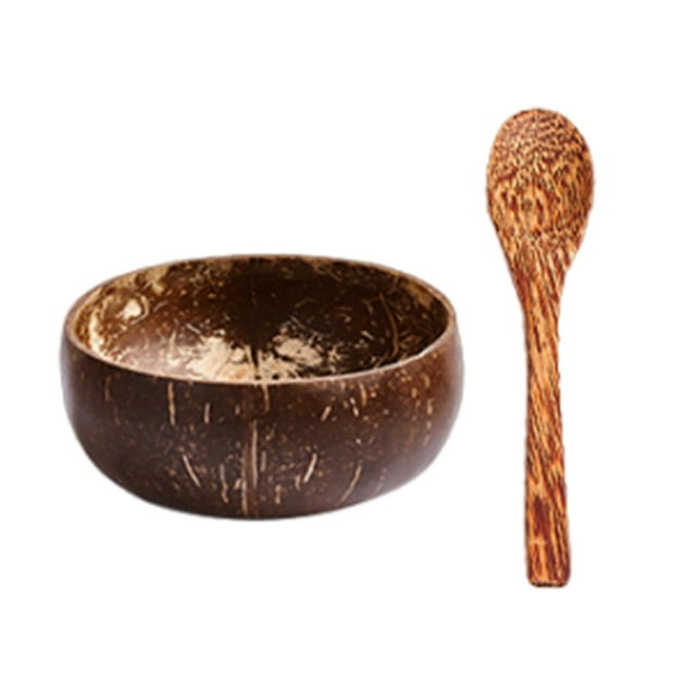 QualitChoice Kitchen Creative Fruit Salad Noodle Rice Bowl Handcrafted Coconut Bowls Artisanal Style To Dining Coconut Shell Bowl Style A