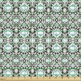 thumbnail image 2 of Ambesonne Oriental Fabric by the Yard Upholstery, Eastern Curves Flourishes, 10 Yards, Pale Teal Dark Taupe, 2 of 5
