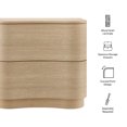 thumbnail image 3 of Mirae 2-Drawer Curved Nightstand in Brushed Light Oak, 3 of 8
