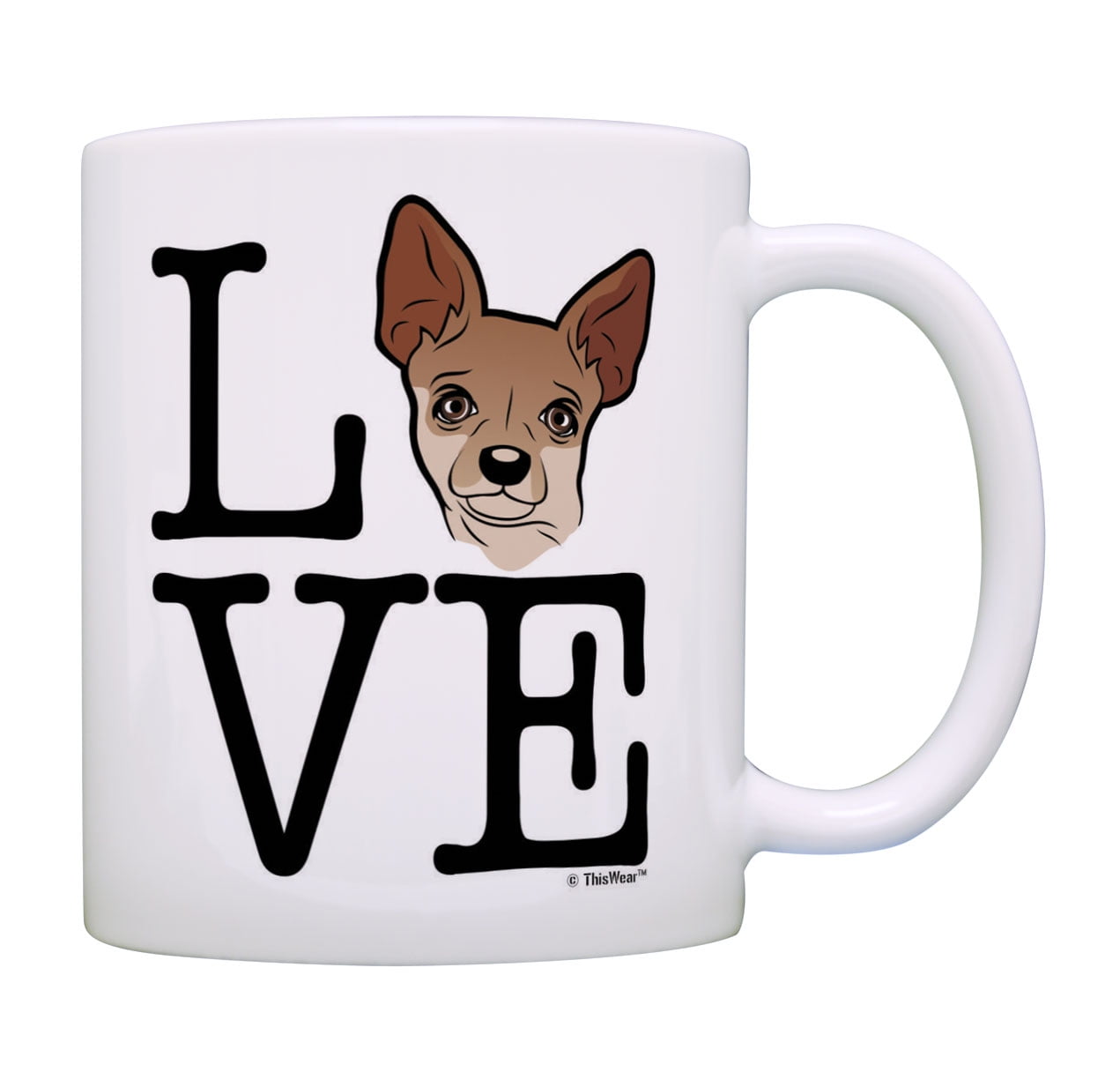 Mug Best Chihuahua Dad Ever Gift Mug à café 0095-Noir