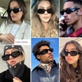 thumbnail image 3 of Gafas de sol Haqptul Trendy Rectangle para mujer y hombre UV400, 3 of 7