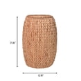 thumbnail image 2 of happimess SSL1001A Colt 21.06" Coastal Bohemian Handwoven Hyacinth Barrel Storage Stool with Lid, Natural, 2 of 5