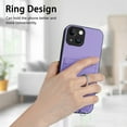 thumbnail image 3 of ELEHOLD for iPhone 14 Plus Wallet Case,Soft PU Leather 360°Rotation Ring Kickstand Card Holder Anti-Drop Shockproof Protective Case with Crossbody Strap for iPhone 14 Plus,Purple, 3 of 6