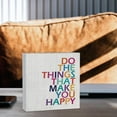 thumbnail image 7 of Zomyto 5x5 Inches Inspirational Quote Wooden Box Sign Decorative Do the Things That Make You Happy Wood Box Sign Home Decor Motivational, 7 of 7