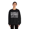 thumbnail image 4 of Funny Saying Sorry If I Offended Science Women Men  Gildan 18000 Sweatshirt, 4 of 4