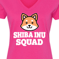 thumbnail image 4 of Inktastic Dog Shiba Inu Squad Women's V-Neck T-Shirt, 4 of 5