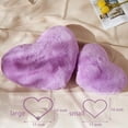 thumbnail image 2 of Heart Pillows, Love Heart Shaped Pillow, Small Cute Purple Heart Pillows for Gifts, Faux Rabbit Throw Pillows for Her, Kids, Girls Home Decoration, 10X11 Inch, 2 of 8