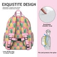 thumbnail image 5 of Pineapple Artwork Print Backpack, Waterproof Lightweight Multi-Compartment Bag with Buckle, Spacious Gift for Study and Daily Carry, 5 of 6