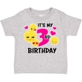 thumbnail image 3 of Inktastic Its My 3rd Birthday with Smiling Emoticons Girls Toddler T-Shirt, 3 of 5
