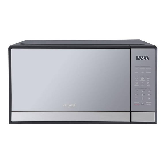 Horno de Microondas Atvio Home 0.9 Pies Cúbicos con Espejo de Cristal EM9P02A2PR-M Plateado