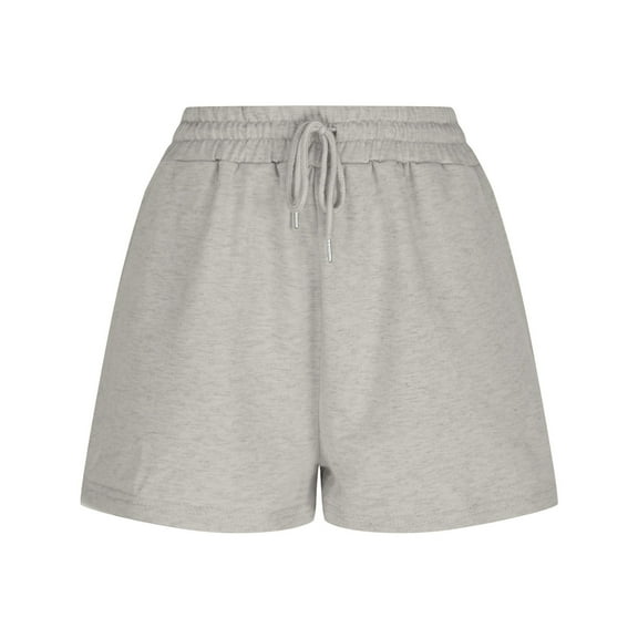 Women's Cotton Blend Sweat Shorts Lounge Workout Shorts with Pockets Adjustable Drawstring Waist Modern Fit