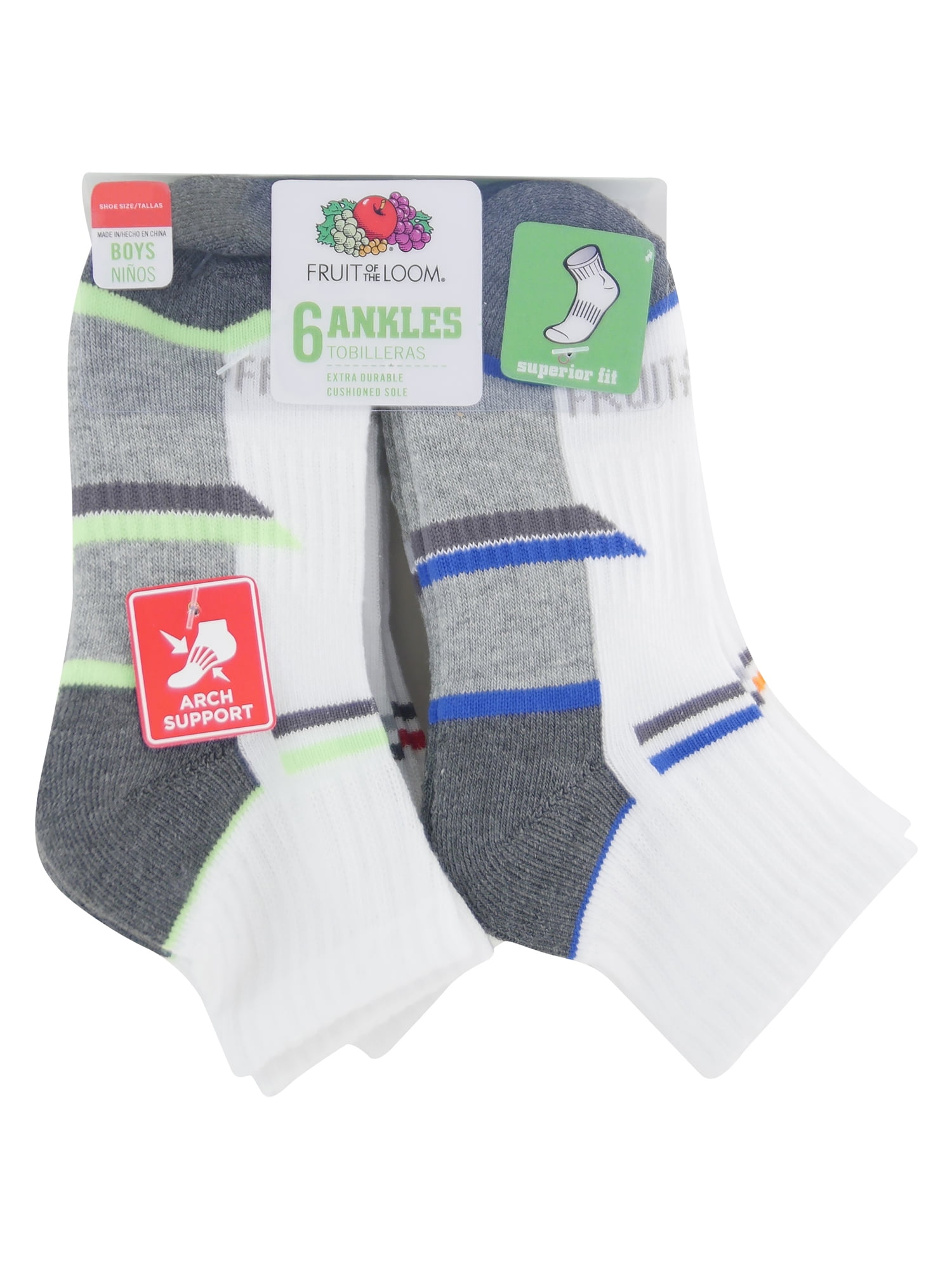 approx. 5-7 Years 6 Pairs Boys/Girls Back to School Ankle Socks 4 colours 3 sizes Black, 9-12 