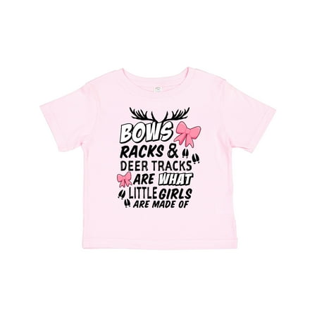

Inktastic Hunting Season Bows Racks & Deer Tracks Gift Toddler Toddler Girl T-Shirt
