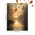 thumbnail image 3 of Qisvanset 12x16 Inch Sunset Lakeside Bird Canvas Wall Art, Peaceful Nature Landscape Living Room Wall Decor, 3 of 8