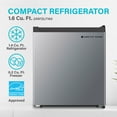 thumbnail image 5 of Arctic Wind New Standard 17.5 in W 1.6-Cu. ft. Energy Star Compact Refrigerator with Freezer, Silver, 5 of 9