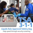 thumbnail image 3 of Bolsa de aseo PACKISM transparente aprobada por la TSA, paquete de 5 cuartos de galón, 3 of 6