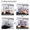 thumbnail image 5 of Yayeee Faucet Mat for Kitchen Sink 14.7" Diatomite Long Splash Guard Pad, Pink and Purple Flowers, 5 of 7
