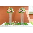 thumbnail image 5 of Nuptio Flower Stand for Wedding Silver Crystal Vase for Table Centerpiece Set of 10, 35 Inches, 5 of 9